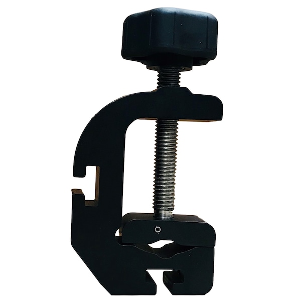 Super Clamp W/ 1/4"-32 to 1/4"-32 Thrd Screw Converter, Max Load 50Lbs